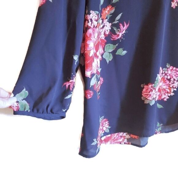 ANTHROPOLOGIE SKIES ARE BLUE Floral Blouse Size M - Picture 4 of 7